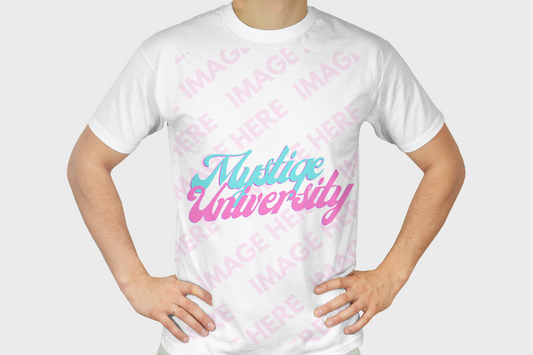 Men's T-Shirt Round Neck Front View Mockup