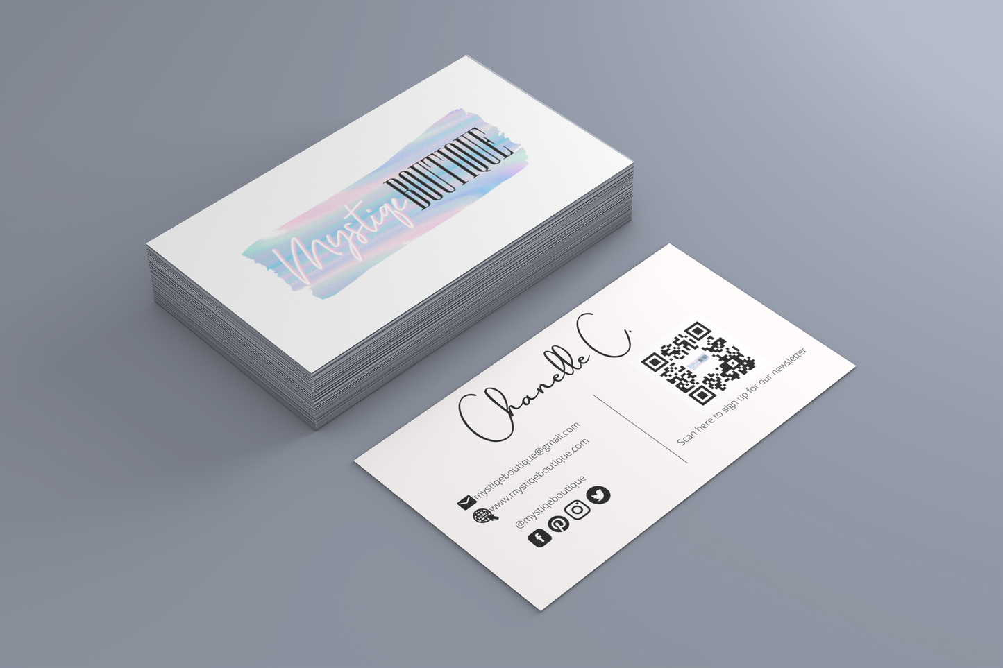 Maqueta de Tarjetas de Presentación en Superficie