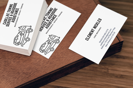 Stack of Business Cards on Table Mockup