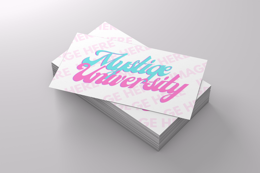 3D Business Cards on Surface Mockup