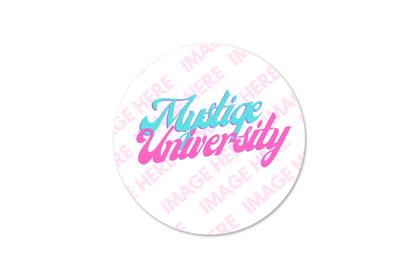 Flat Round Sticker Mockup