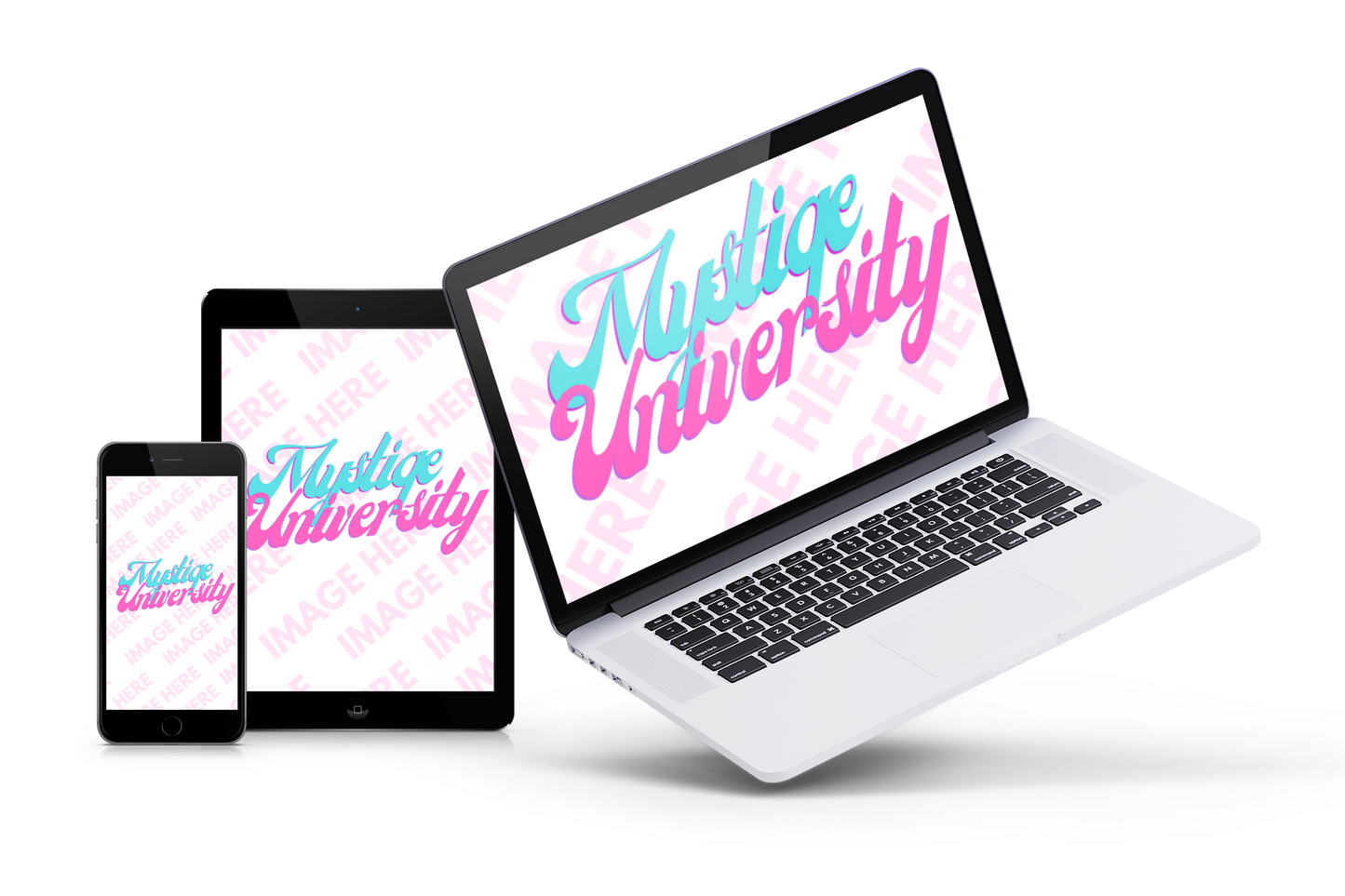 Website Mockup with Laptop, iPad and iPhone