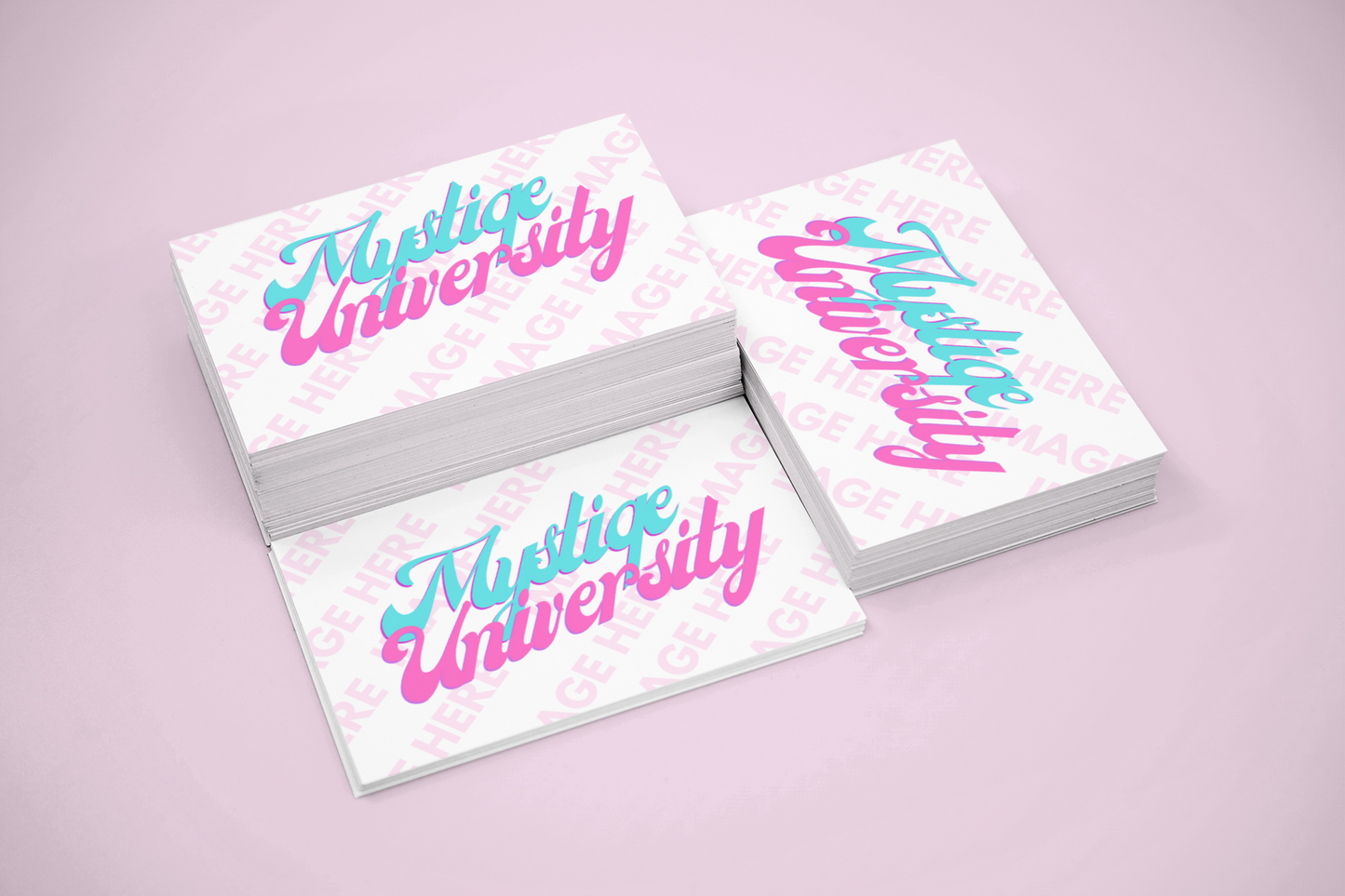 Business Card Stacks Mockup