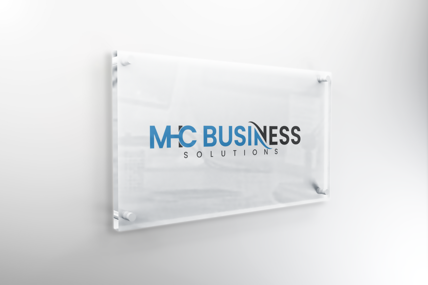 Interior Glass Sign Mockup