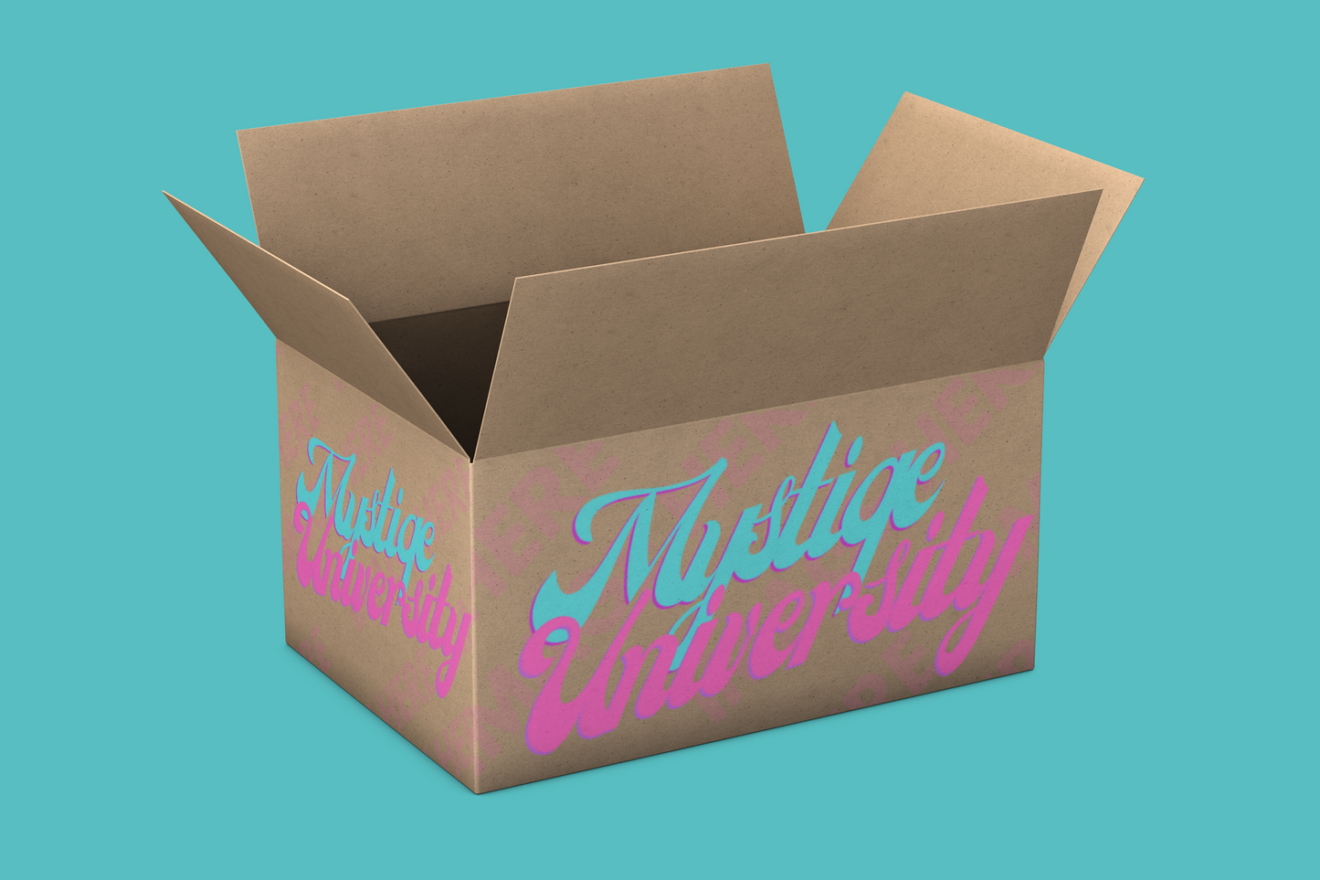 Open Cardboard Product Box Mockup