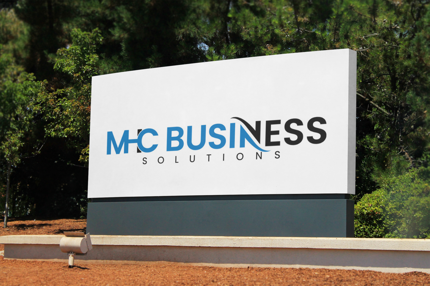 Company Logo Outdoor Signage Mockup