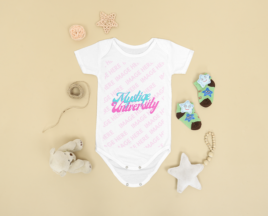 Baby Bodysuit Mockup w/Baby Accessories
