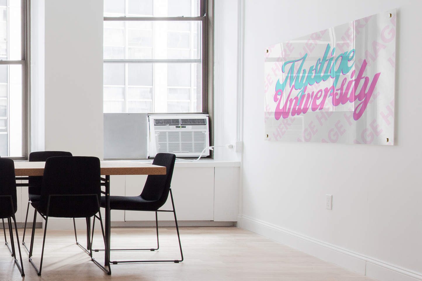 Logo on Office Glass Sign Mockup