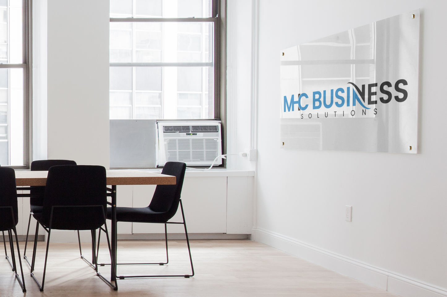 Logo on Office Glass Sign Mockup