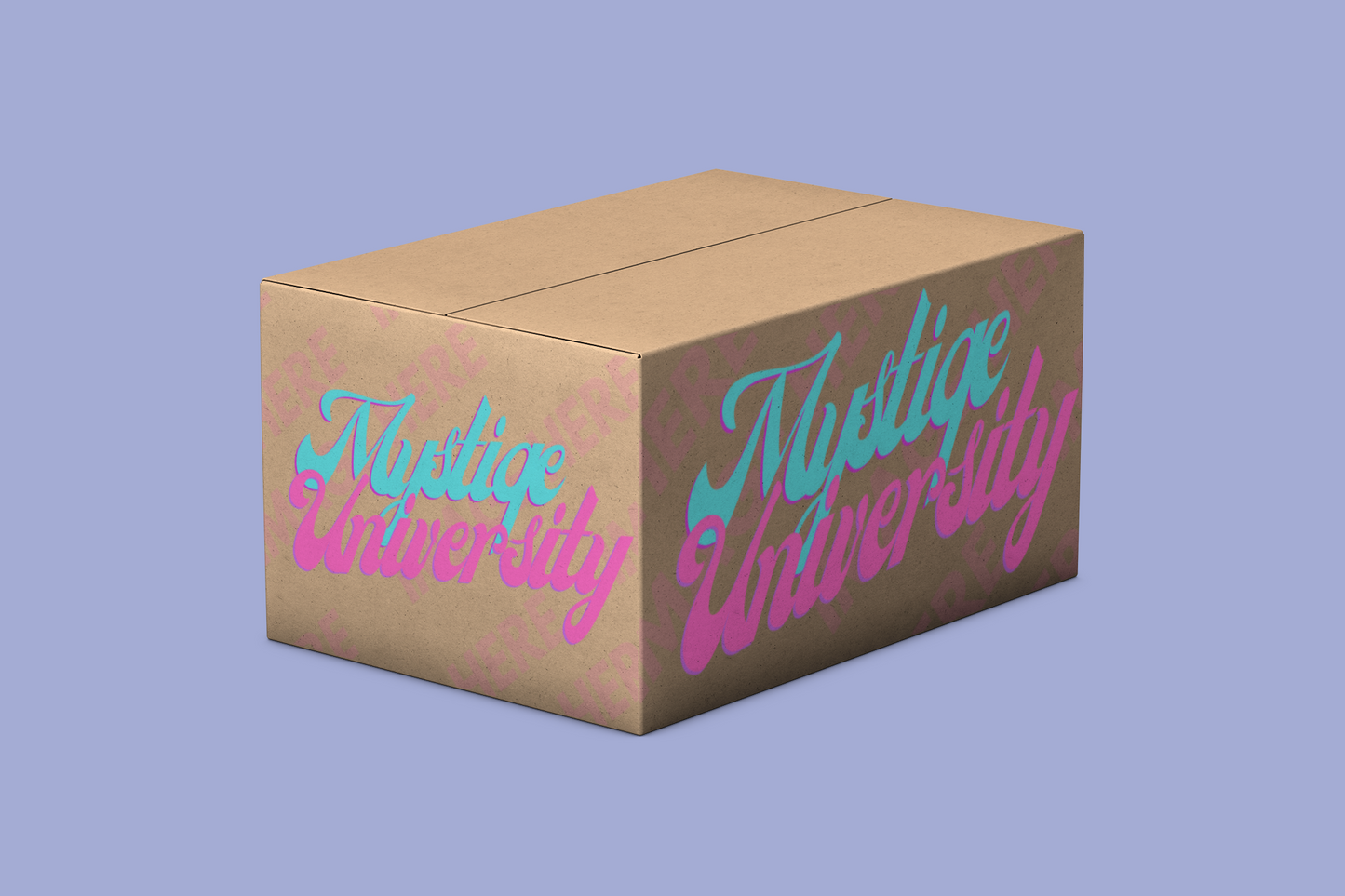 Cardboard Delivery Box Mockup