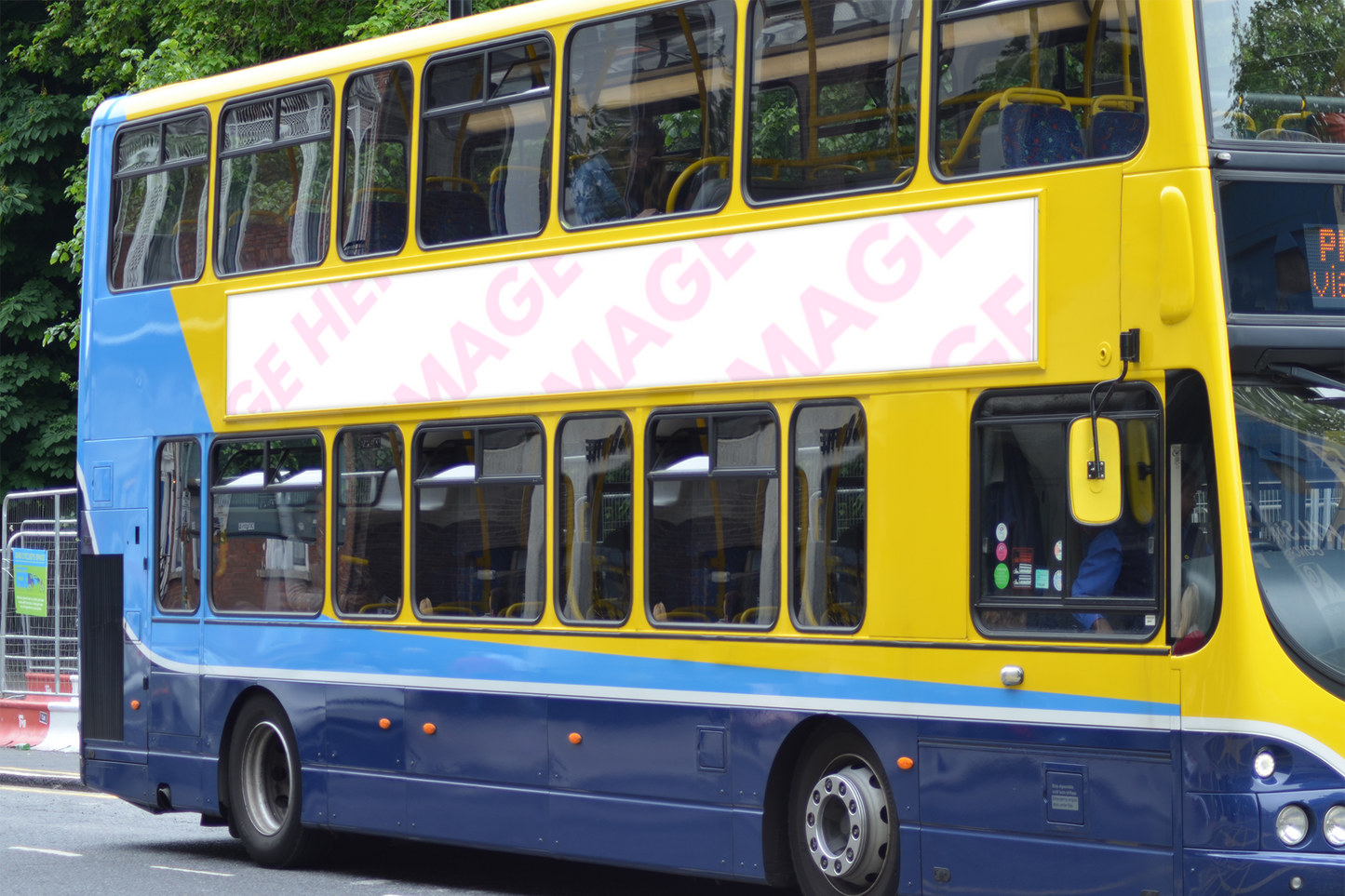 Advertisement on Bus Mockup
