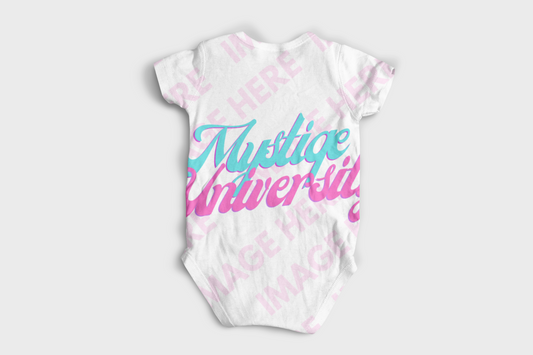 Baby Onesie Bodysuit Back View Mockup Generator