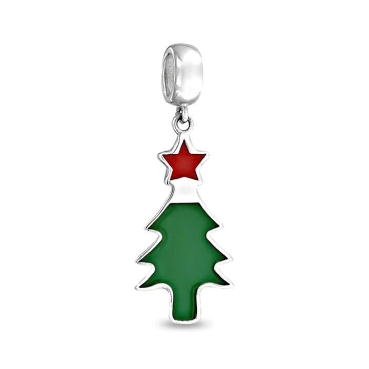 Charm con cuentas colgantes de árbol de Navidad 