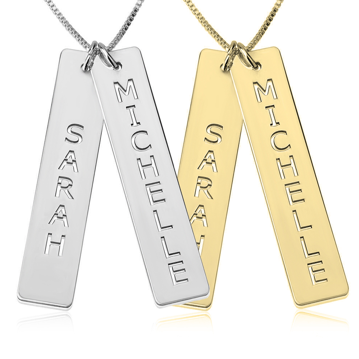 24K Gold Plated Double Bar Necklace