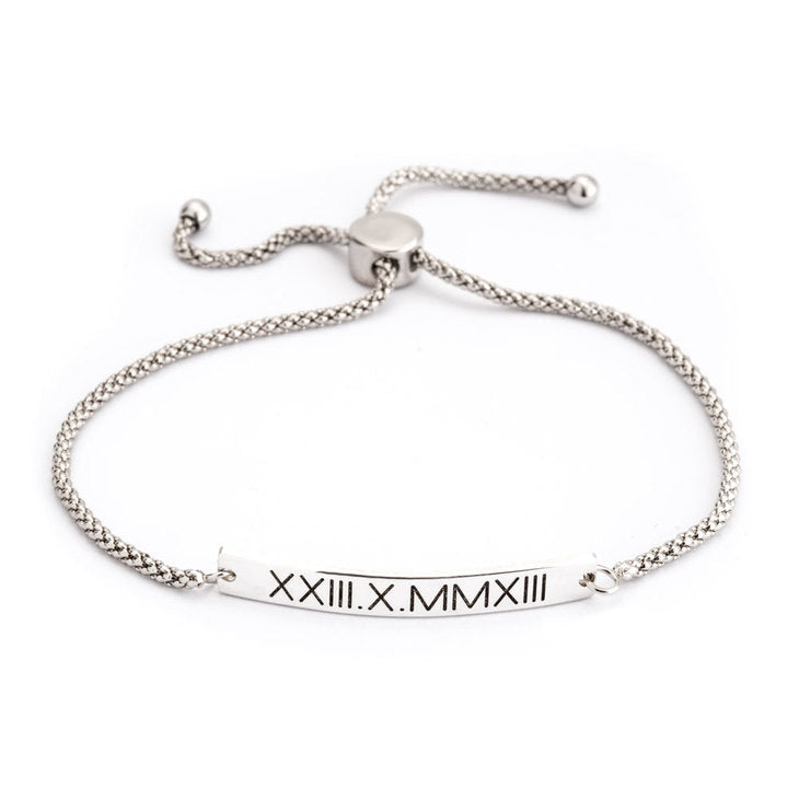 Roman Numeral Bolo Bracelet